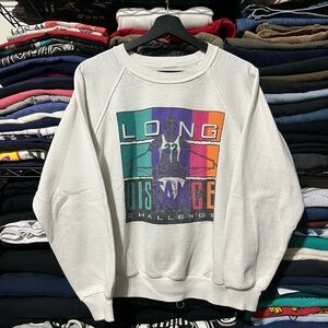 1988 White Long Distance Challenge Men's Sweater